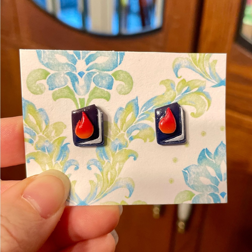 Book Earrings - Spicy!